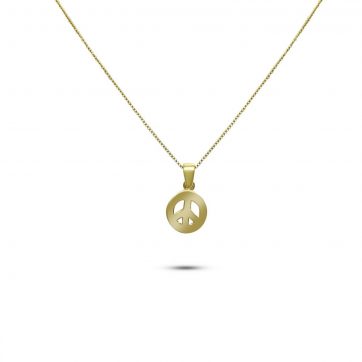 petsios Gold plated peace sign