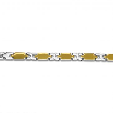 petsios Χειροπέδα ατσάλι δίχρωμη