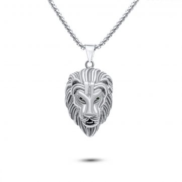 petsios Steel lion necklace