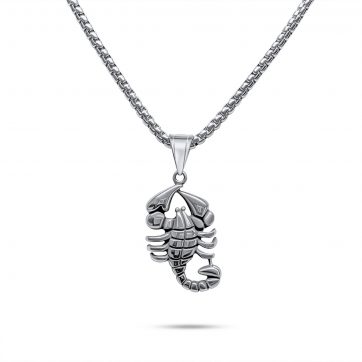 petsios Steel scorpion necklace