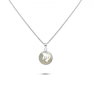 petsios Virgo sign necklace with mother of pearl