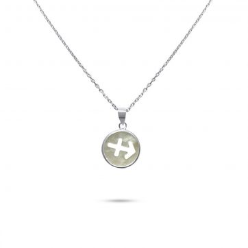 petsios Sagittarius sign necklace with mother of pearl