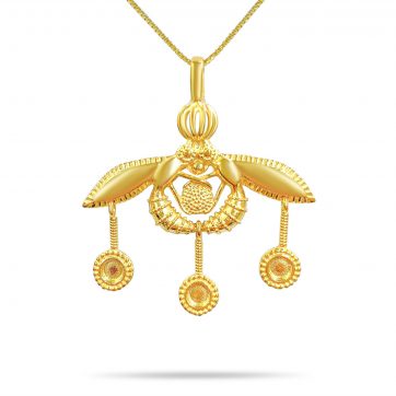 petsios Gold plated minoan bee necklace