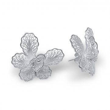 petsios Σκουλαρίκια φιλιγκράν καρφωτά σε σχήμα λουλουδιού