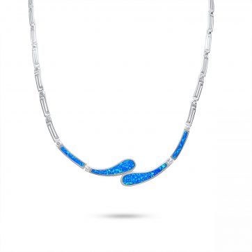 petsios Κολιέ με πέτρες όπαλ και μαίανδρο