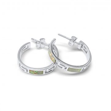 petsios Hoops earrings with white opal