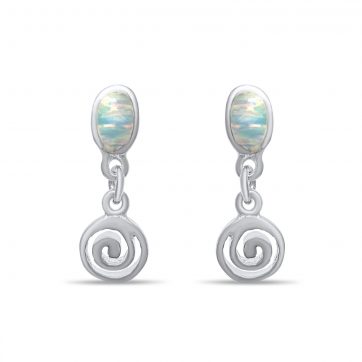 petsios Dangle earrings with white opal