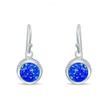 petsios Σκουλαρίκια κρεμαστά με πέτρες όπαλ 