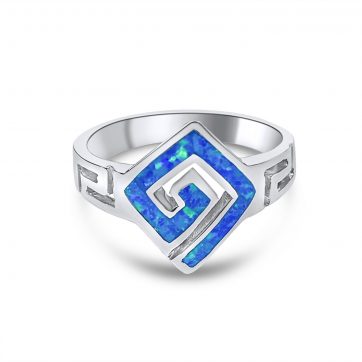 petsios Δαχτυλίδι με πέτρες όπαλ και μαίανδρο