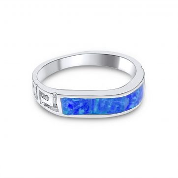 petsios Δαχτυλίδι με πέτρα όπαλ και μαίανδρο