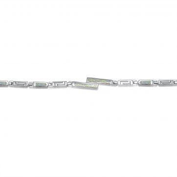 petsios Βραχιόλι με λευκό όπαλ και μαίανδρο