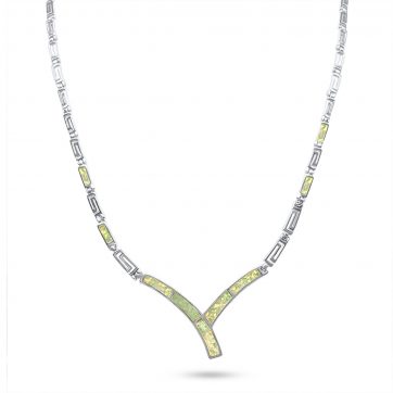 petsios Κολιέ με λευκό όπαλ και μαίανδρο