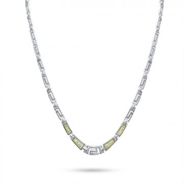 petsios Κολιέ με λευκό όπαλ και μαίανδρο