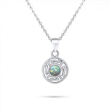 petsios White opal pendant with meander