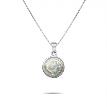 petsios White opal meander pendant
