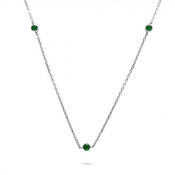 petsios Κολιέ με πέτρες σμαράγδι