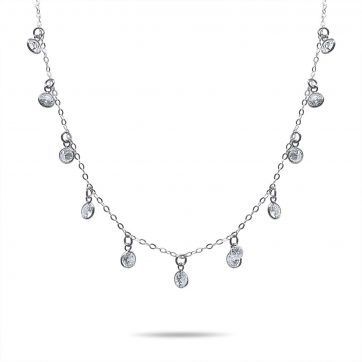 petsios Κολιέ με πέτρες ζιργκόν