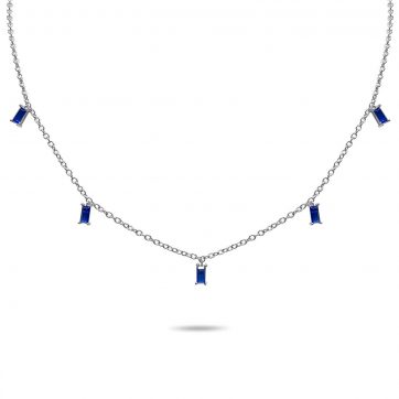 petsios Κολιέ με πέτρες ζαφείρι