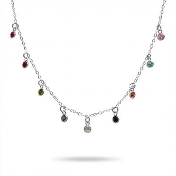 petsios Κολιέ με χρωματιστές πέτρες