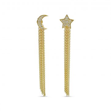 petsios Gold plated earrings with zircon stones