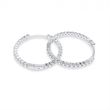 petsios Ασημένια σκουλαρίκια με πέτρες ζιργκόν