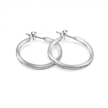 petsios Ασημένια σκουλαρίκια με πέτρες ζιργκόν