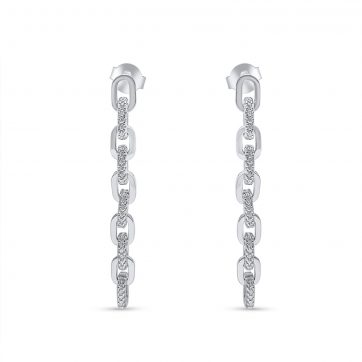 petsios Silver earrings with zircon stones