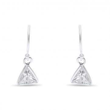 petsios Σκουλαρίκια κρεμαστά με πέτρα ζιργκόν