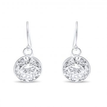 petsios Silver dangle earrings with zircon stone