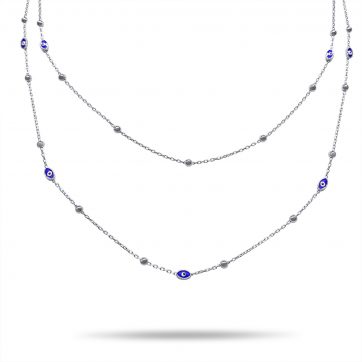 petsios Διπλό κολιέ με ματάκια