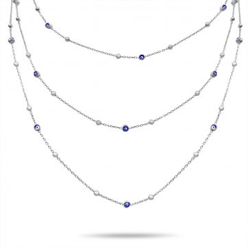 petsios Τριπλό κολιέ με ματάκια