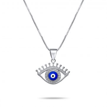 petsios Eye pendant necklace with zircon stones