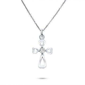 petsios Σταυρός με ζιργκόν πέτρα