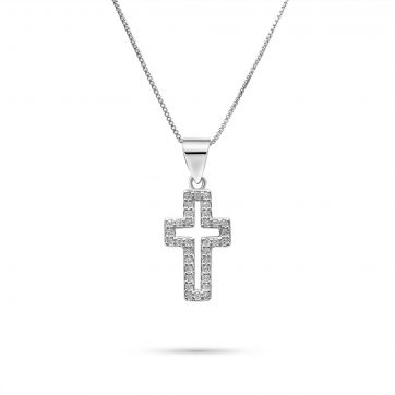 petsios Σταυρός με ζιργκόν πέτρες