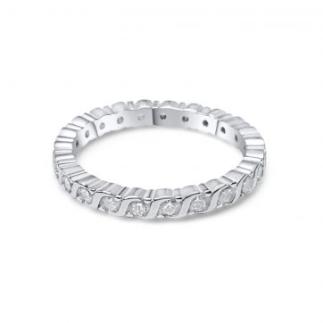 petsios Δαχτυλίδι ριβιέρα με πέτρες ζιργκόν