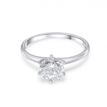 petsios Silver ring with zircon stone