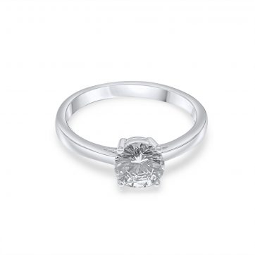 petsios Silver ring with zircon stone