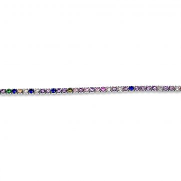 petsios Βραχιόλι ριβιέρα με χρωματιστές πέτρες ζιργκόν