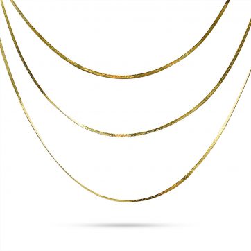 petsios Τριπλή επίχρυση αλυσίδα φίδι