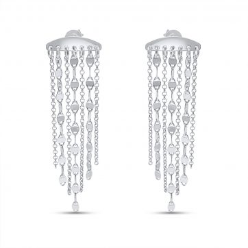 petsios Silver chain earrings