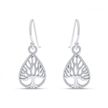 petsios Silver Tree of life earrings