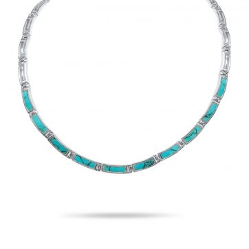 petsios Κολιέ μαίανδρος με πέτρες τιρκουάζ