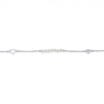 petsios Βραχιόλι με μαργαριτάρια και πέτρα ζιργκόν