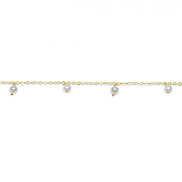 petsios Βραχιόλι επίχρυσο με μαργαριτάρια
