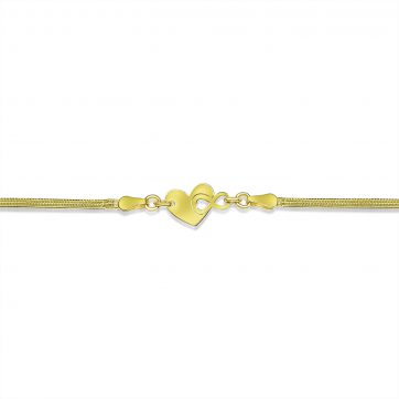 petsios Βραχιόλι επίχρυσο με καρδιά και άπειρο