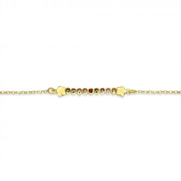 petsios Βραχιόλι επίχρυσο με πέτρες ζιργκόν