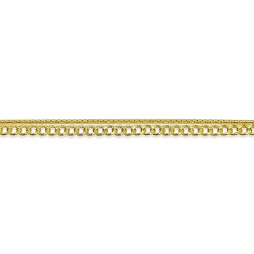 petsios Βραχιόλι επίχρυσο διπλή αλυσίδα 