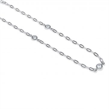 petsios Αλυσίδα ποδιού με πέτρες ζιργκόν