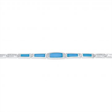 petsios Βραχιόλι μαίανδρος με πέτρες τιρκουάζ