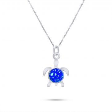 petsios Κολιέ χελώνα με πέτρα όπαλ